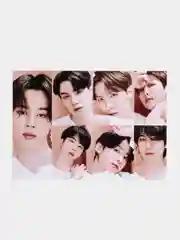 Молочный конверт подарочный для денег с фото открыткой k-pop "BTS"