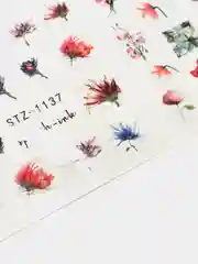 Алый наклейки для дизайна  ногтей / Наклейки водные для маникюра (10 видов)