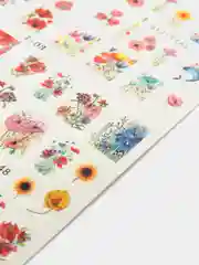 Багровый наклейки для дизайна  ногтей / Наклейки водные для маникюра (10 видов)
