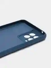 Темно-синий чехол для Realme 8 / 8 Pro c защитой камеры и бархатом внутри