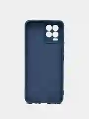 Темно-синий чехол для Realme 8 / 8 Pro c защитой камеры и бархатом внутри