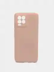 Розовый чехол для Realme 8 / 8 Pro c защитой камеры и бархатом внутри