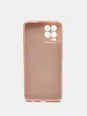 Розовый чехол для Realme 8 / 8 Pro c защитой камеры и бархатом внутри