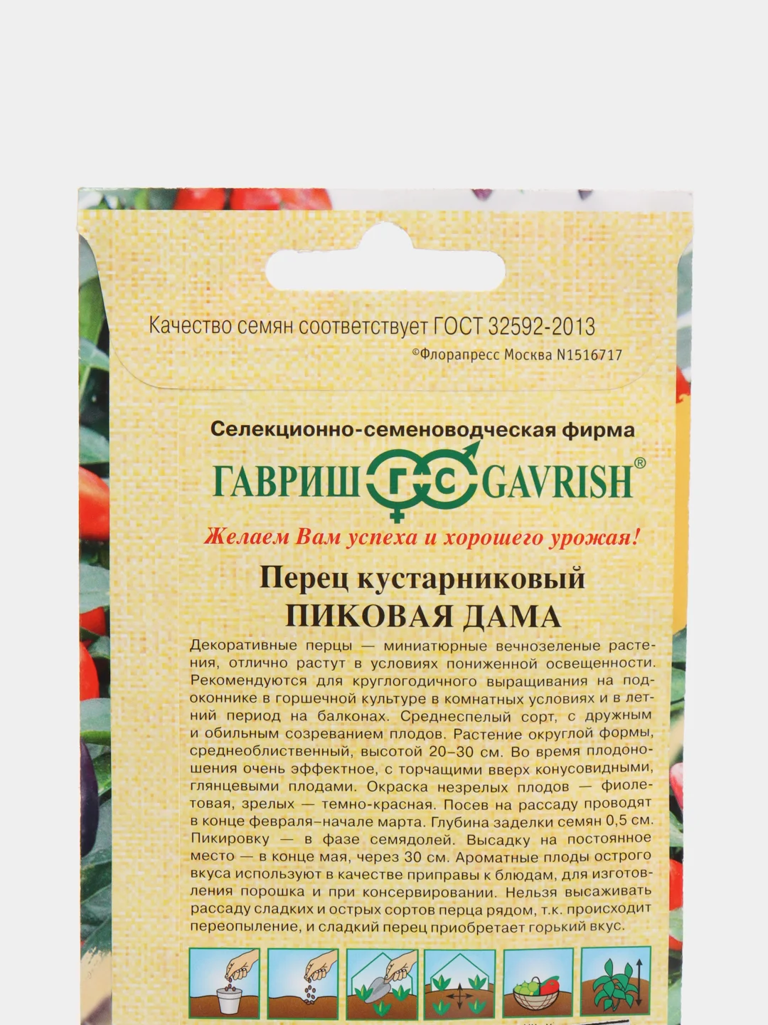 Перец Пиковая Дама кустарниковый (семена)