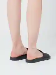 Черный женские шлёпанцы