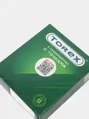 Презервативы с точками и с силиконовой интимной гель смазкой для секса Torex 3 штуки