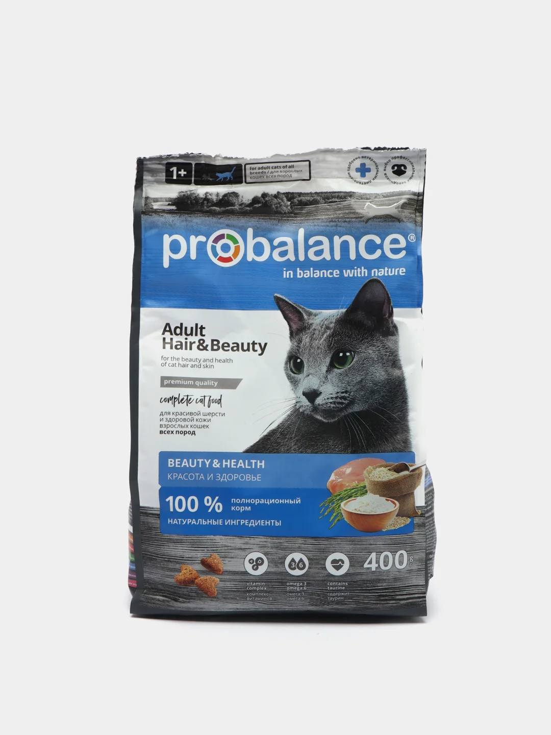 Корм сухой для кошек ProBalance "Hair & Beauty", для красоты шерсти и здоровья кожи, 400 г
