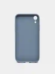 Небесно-голубой чехол для iPhone XR, силиконовый, со стеклянной панелью
