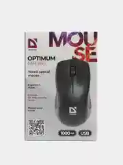 Черный мышь проводная оптическая Defender Optimum MB-160 черный, 3 кнопки, 1000 dpi