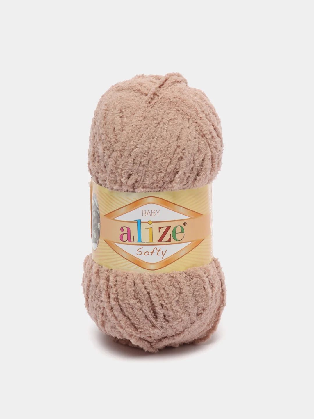 Бежевый плюшевая пряжа Alize Softy