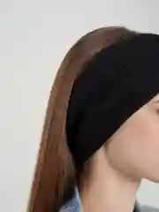 Черный повязка на голову вязаная