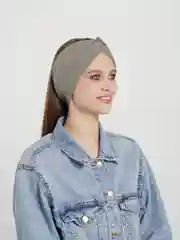 Серебряный повязка на голову вязаная