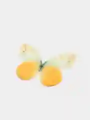 Желтый шифоновые бабочки, 4,5 см, 2 штуки