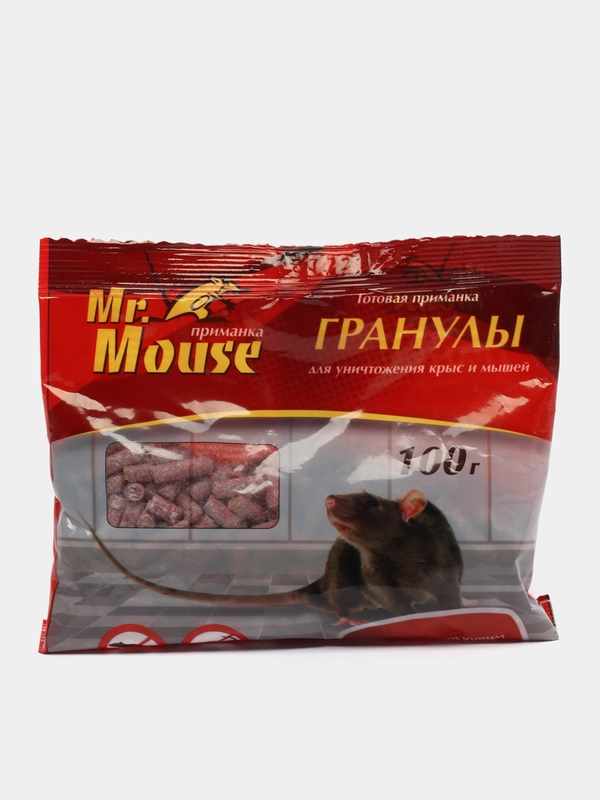 Гранулы от крыс и мышей Mr.Mouse, 100 г