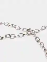 Серебряный цепь с карабинами для сумки