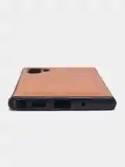 Коричневый чехол из эко кожи с карманом для карт на Samsung Note 10/ Note 10 Pro/ Note 10 Lite A81