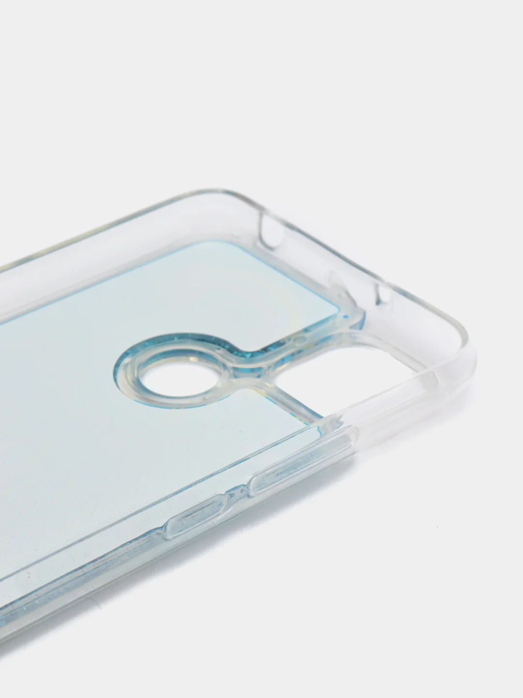 Синий чехол Xiaomi Redmi 9C, Redmi 9C NFC, Redmi 10A, Редми 9С переливающийся жидкий с блестками