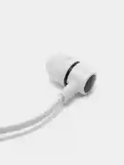 Белый наушники внутриканальные, вакуумные с разъёмом 3.5 Jack