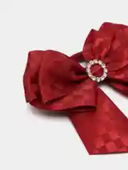 Бордовый бант из сатина на резинке, 1 шт. 8 вариантов цвета