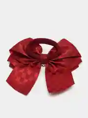 Бордовый бант из сатина на резинке, 1 шт. 8 вариантов цвета