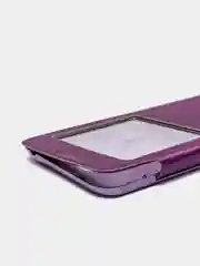 Фиолетовый чехол книжка Samsung Galaxy S5 Mini, Самсунг Галакси С5 Мини с окошком