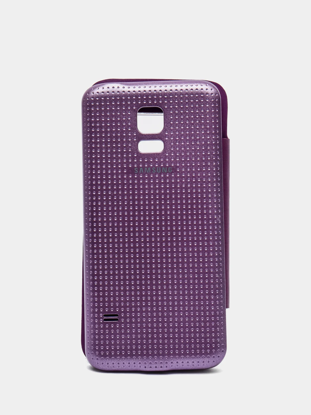 Фиолетовый чехол книжка Samsung Galaxy S5 Mini, Самсунг Галакси С5 Мини с окошком