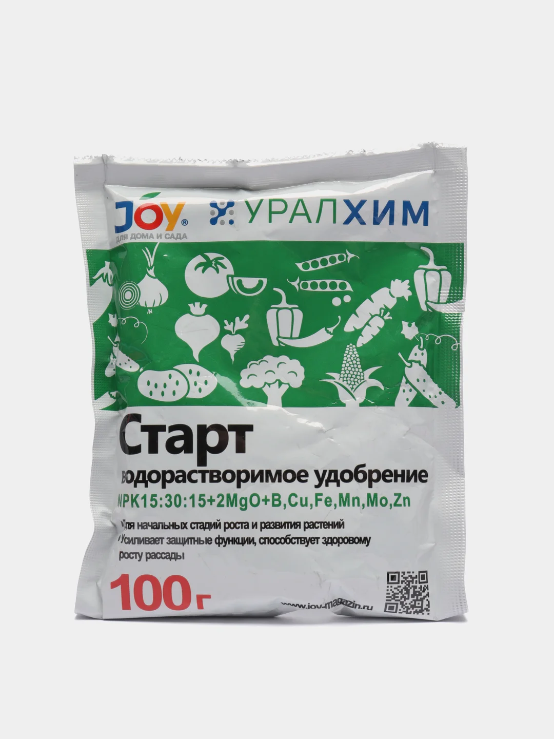 Белый водорастворимое минеральное удобрение ТМ JOY "Старт", 100 г