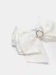 Молочный бант из сатина на резинке, 1 шт. 8 вариантов цвета