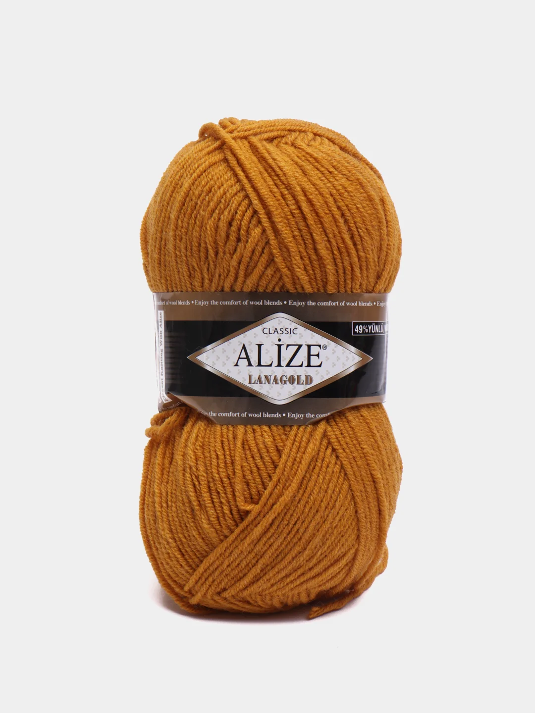 Горчичный пряжа Alize Lanagold, 240 м