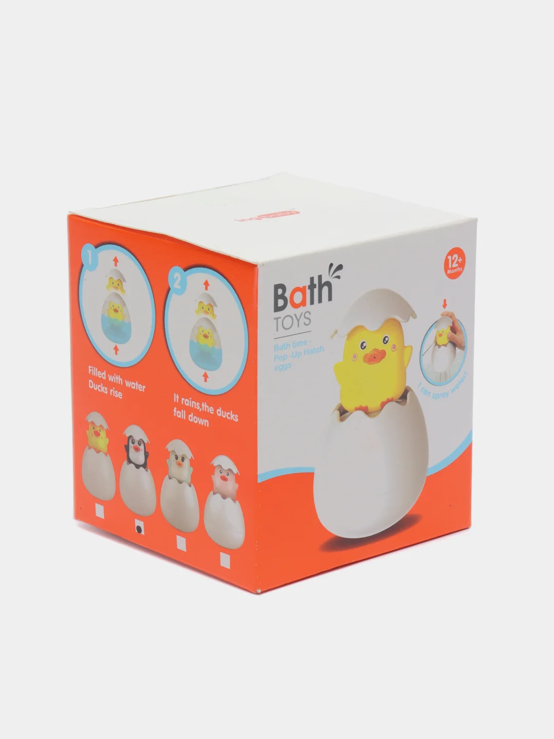 Игрушка для купания в ванной "Яйцо-лейка" - пингвин, уточка