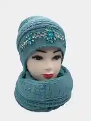 Тёмно-бирюзовый комплект женский, осень - зима, шесть цветов