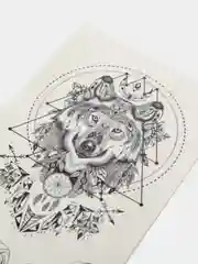 Аметистовый временная переводная татуировка на тело, тату, татушка, tatto, тату цветок, рисунок