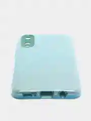 Голубой чехол Samsung Galaxy A50 / A50s / A30s блестящий сияющий с защитой камеры