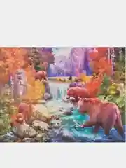 Голубой алмазная мозаика "Природа" на подрамнике, 40*50 см