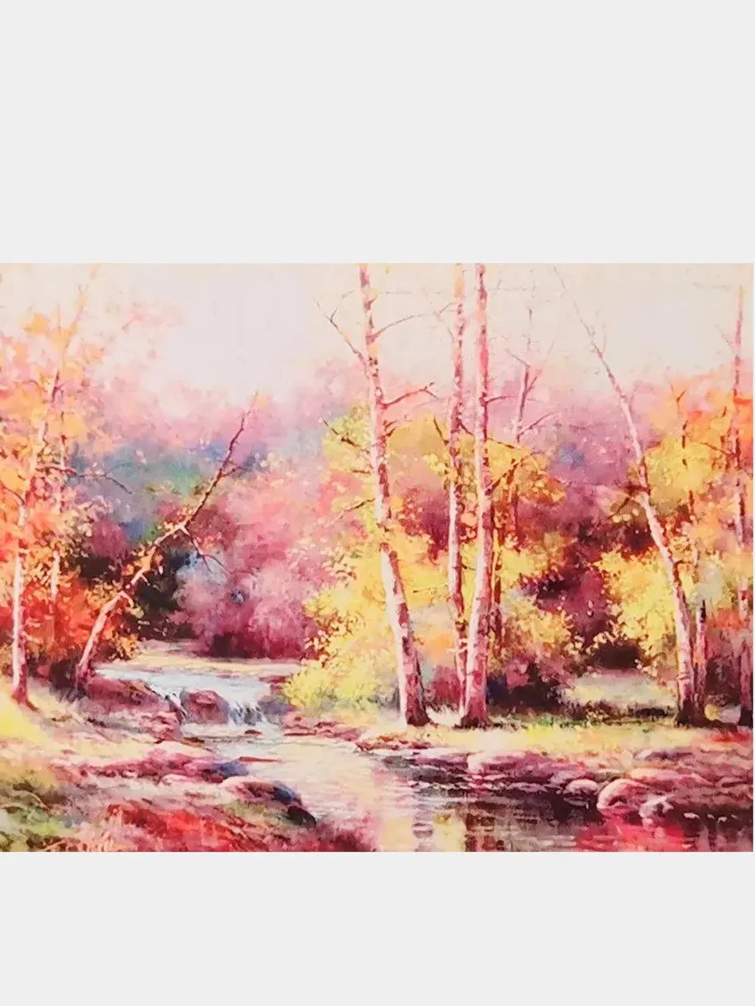 Багровый алмазная мозаика "Природа" на подрамнике, 40*50 см