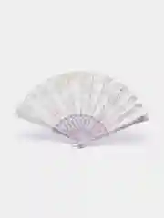 Белый веер ручной, складной