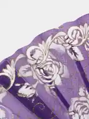Фиолетовый веер ручной, складной