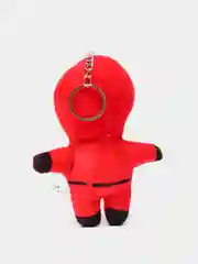 Красный брелок для ключей, брелок на рюкзак  "Игра в Кальмара" мягкая игрушка