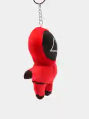 Красный брелок для ключей, брелок на рюкзак  "Игра в Кальмара" мягкая игрушка