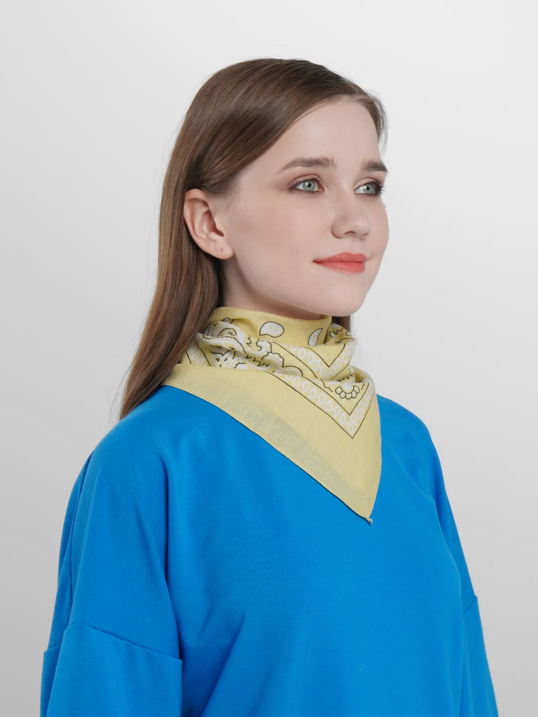 Песочный хаки бандана унисекс, с принтом, 55*55 см