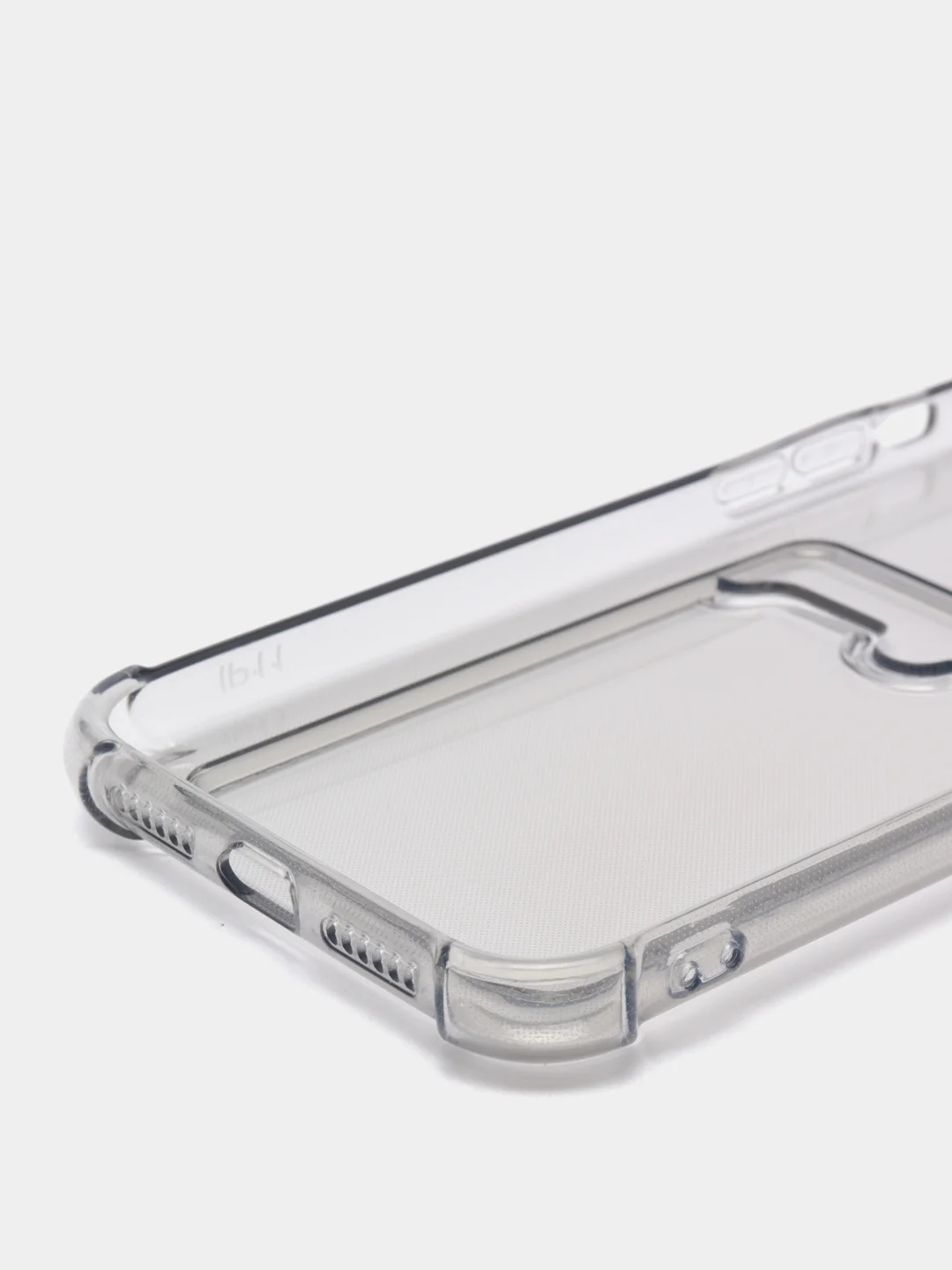 Прозрачный чехол с  карманом для карт для Iphone 11, противоударный, силиконовый