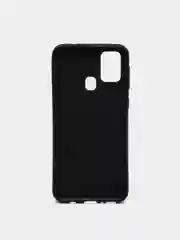 Синий чехол для Samsung M31 под кожу силиконовый
