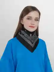 Черный бандана с принтом