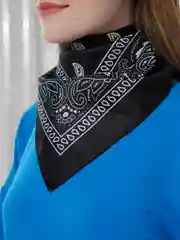 Черный бандана с принтом