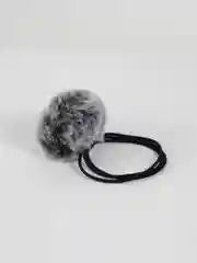 Серый резинка с пушком