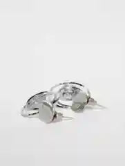 Серебряный серьги - гвоздики с цирконом