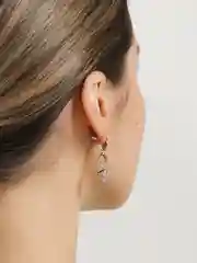 Серебряный серьги - гвоздики с цирконом