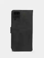 Черный кожаный PU чехол книжка Samsung Galaxy A12 / M12 , Самсунг Галакси А12/ М12