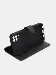 Черный кожаный PU чехол книжка Samsung Galaxy A12 / M12 , Самсунг Галакси А12/ М12