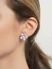 Серьги "Фиолетовые цветы"